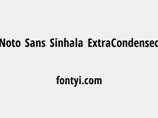 Noto Sans Sinhala ExtraCondensed