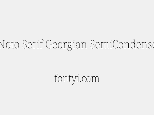 Noto Serif Georgian SemiCondensed Thin