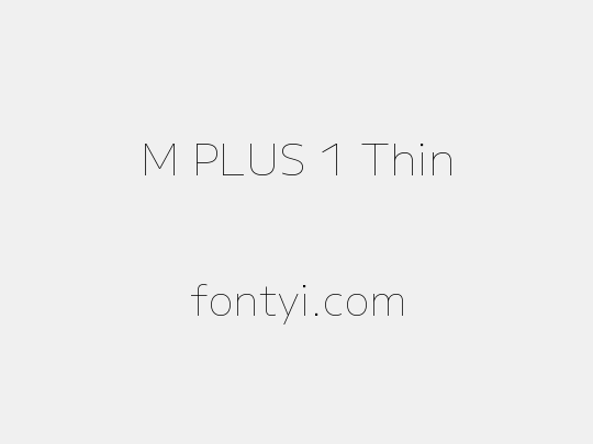 M PLUS 1 Thin