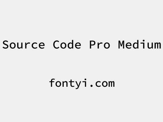 Source Code Pro Medium