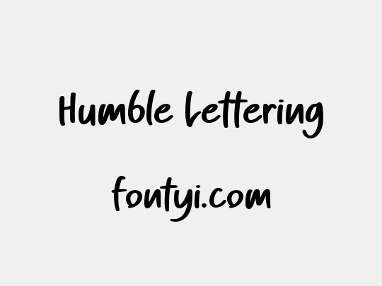 Humble Lettering