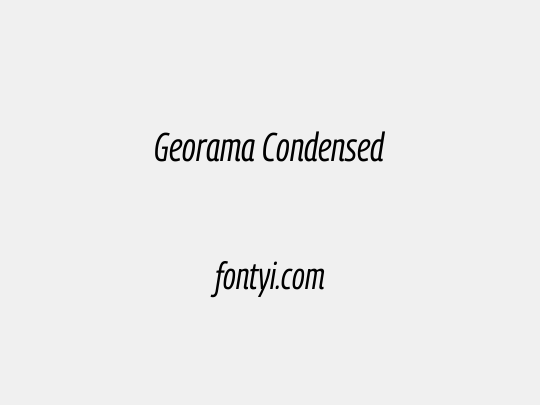 Georama Condensed
