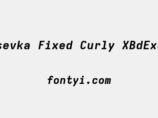 Iosevka Fixed Curly XBdExObl