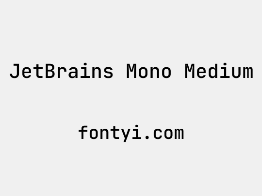 JetBrains Mono Medium