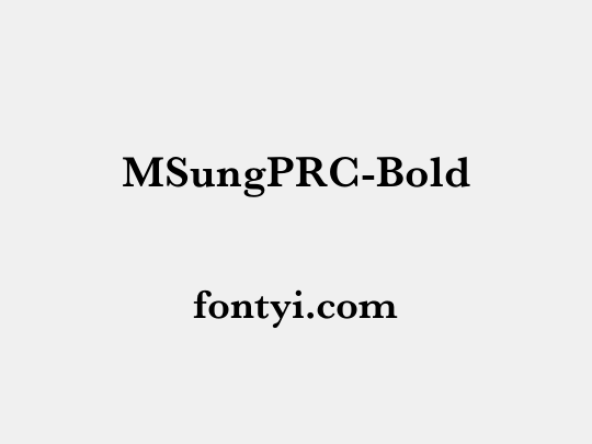 MSungPRC-Bold