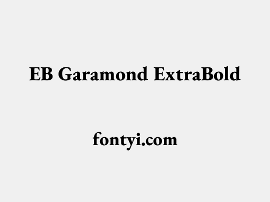 EB Garamond ExtraBold