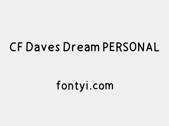 CF Daves Dream PERSONAL