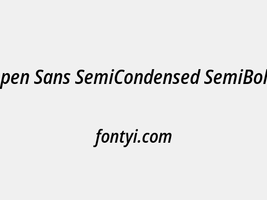 Open Sans SemiCondensed SemiBold