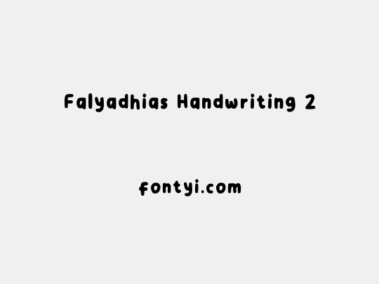 Falyadhias Handwriting 2