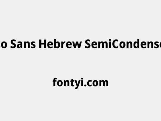 Noto Sans Hebrew SemiCondensed ExtraBold