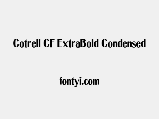 Cotrell CF ExtraBold Condensed