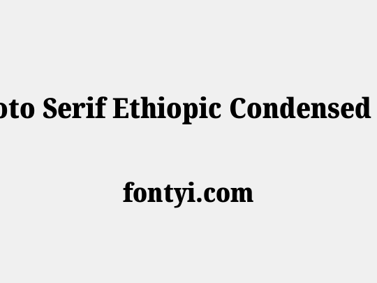 Noto Serif Ethiopic Condensed Black