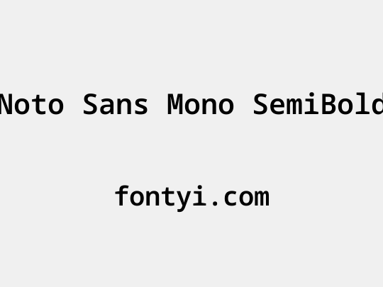 Noto Sans Mono SemiBold
