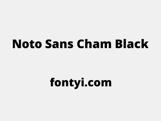 Noto Sans Cham Black