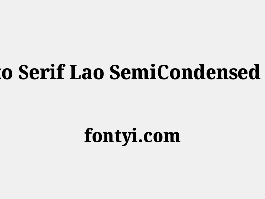 Noto Serif Lao SemiCondensed ExtraBold