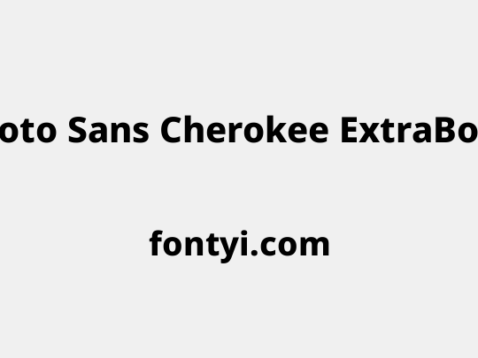 Noto Sans Cherokee ExtraBold