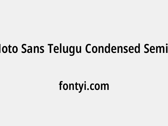 Noto Sans Telugu Condensed SemiBold