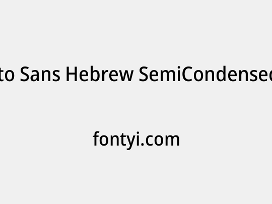 Noto Sans Hebrew SemiCondensed Medium