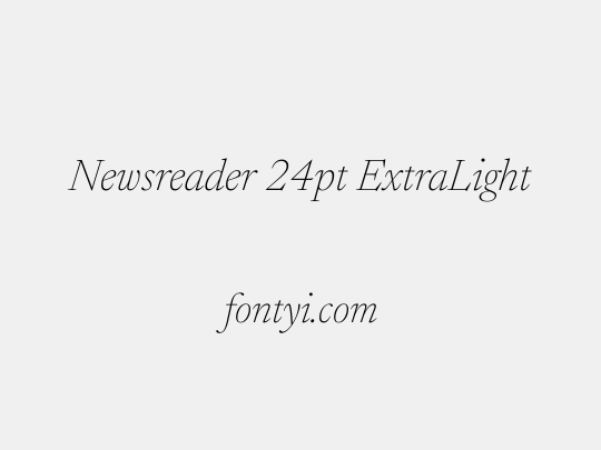 Newsreader 24pt ExtraLight