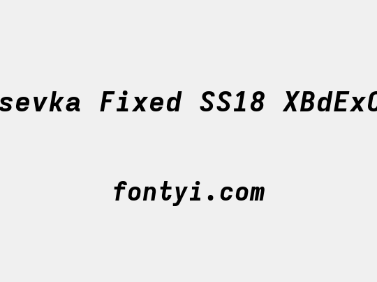 Iosevka Fixed SS18 XBdExObl