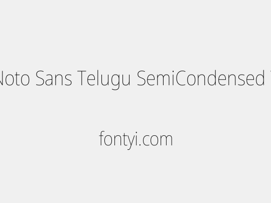 Noto Sans Telugu SemiCondensed Thin