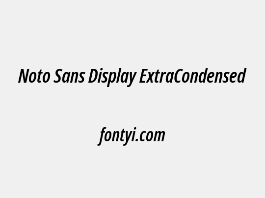 Noto Sans Display ExtraCondensed SemiBold