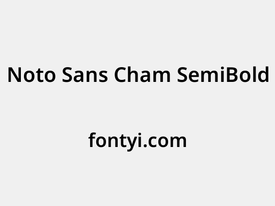 Noto Sans Cham SemiBold