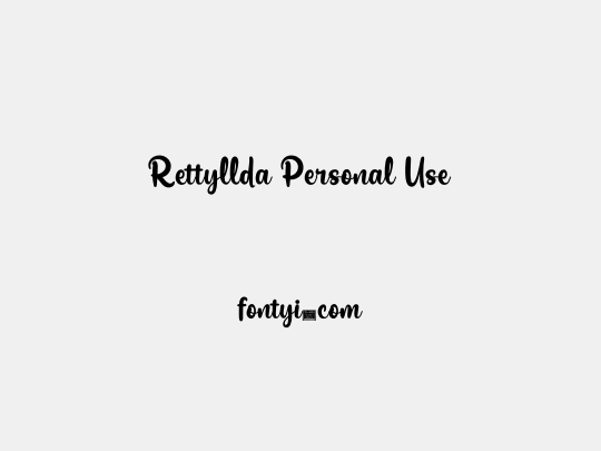 Rettyllda Personal Use