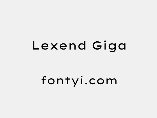 Lexend Giga