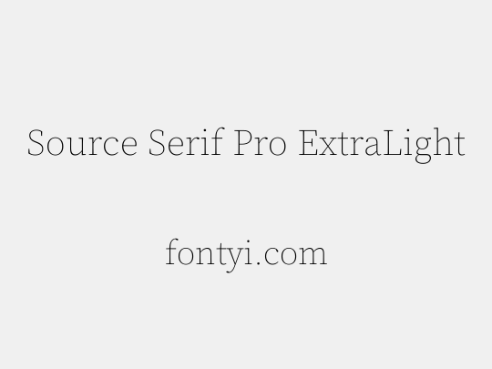 Source Serif Pro ExtraLight