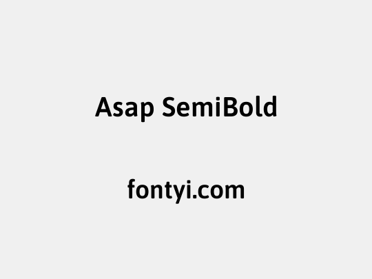 Asap SemiBold