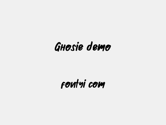 Ghosie demo