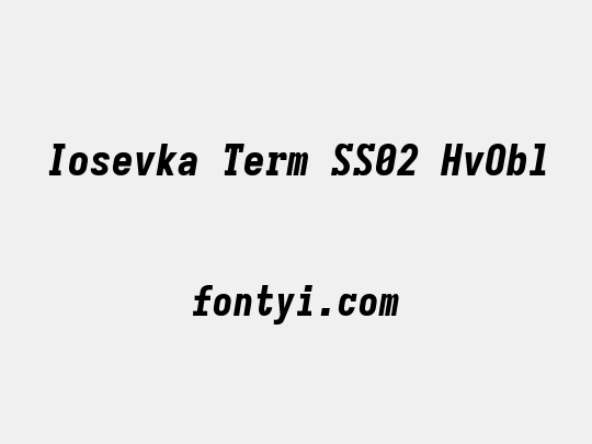 Iosevka Term SS02 HvObl