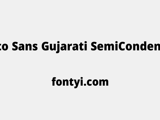 Noto Sans Gujarati SemiCondensed Black