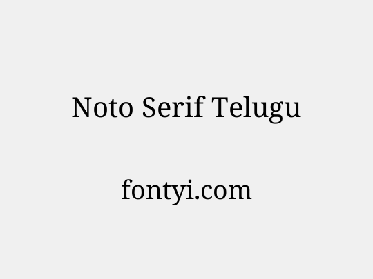 Noto Serif Telugu