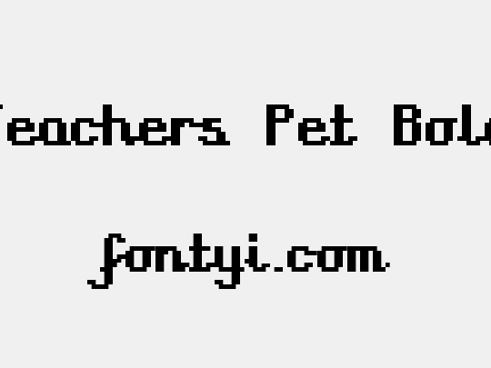 Teachers Pet Bold