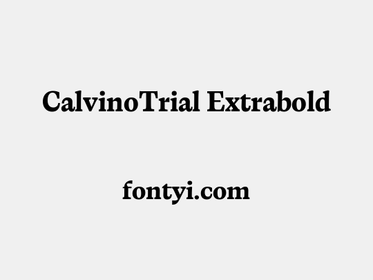 CalvinoTrial Extrabold