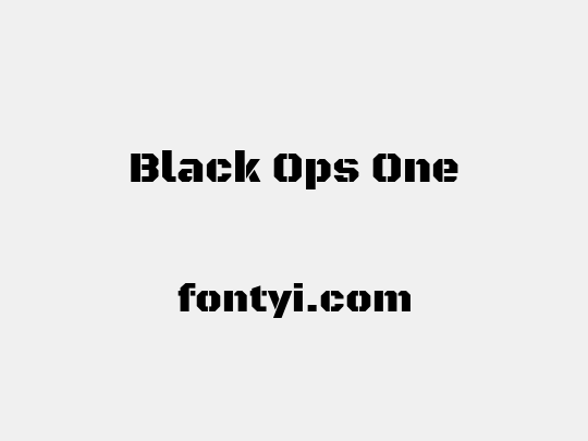 Black Ops One