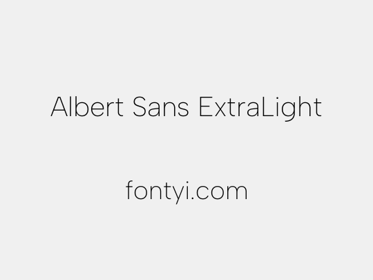 Albert Sans ExtraLight