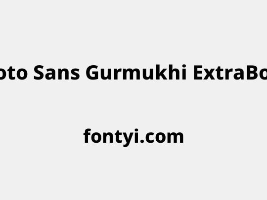 Noto Sans Gurmukhi ExtraBold