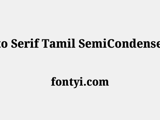 Noto Serif Tamil SemiCondensed ExtraBold