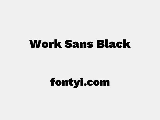 Work Sans Black