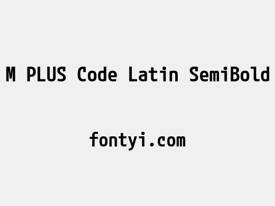 M PLUS Code Latin SemiBold