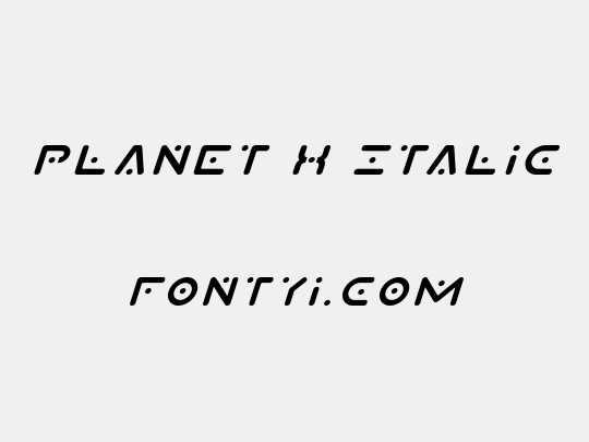 Planet X Italic
