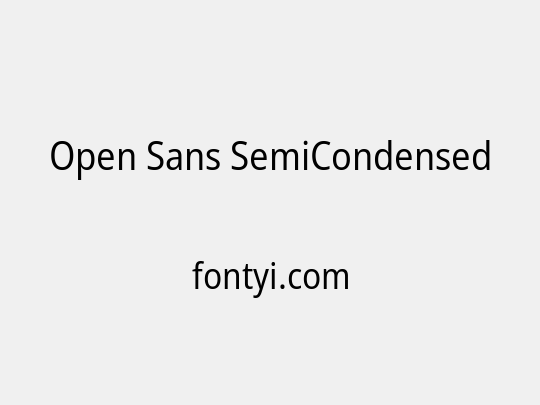 Open Sans SemiCondensed