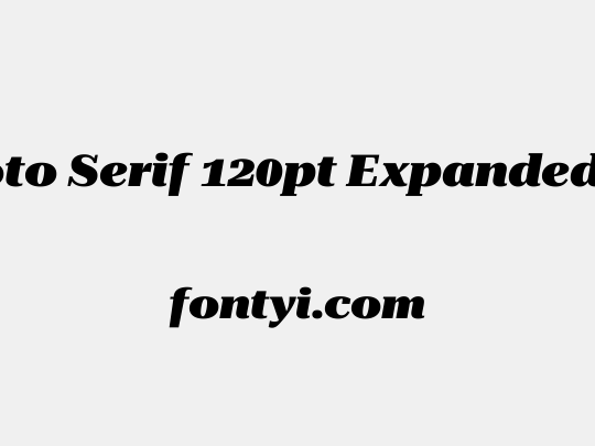 Roboto Serif 120pt Expanded Black