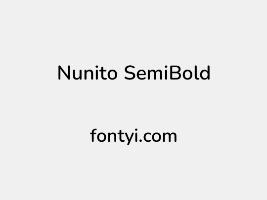 Nunito SemiBold