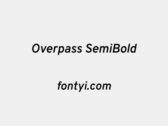 Overpass SemiBold
