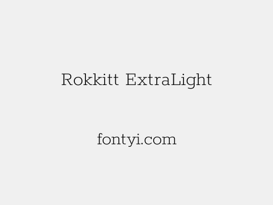 Rokkitt ExtraLight