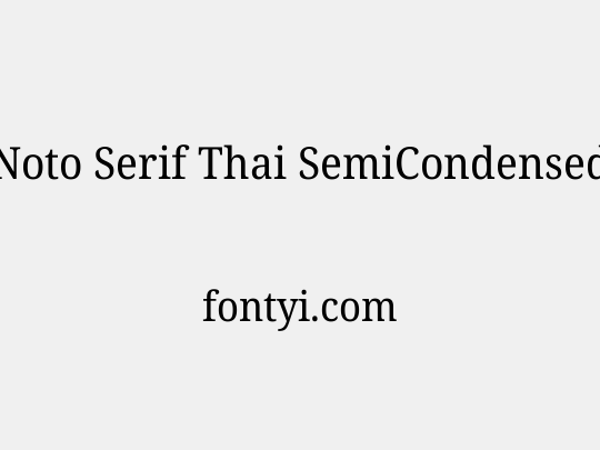 Noto Serif Thai SemiCondensed